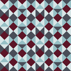 Bright geometric seamless pattern in vintage style, raster version