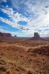 the scenic drive in the monument valley, usa
