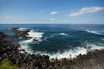 Fototapeta na wymiar Atlantic coast in the Azores. Portugal.