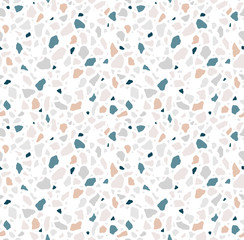Terrazzo seamless pattern. Modern colorful tile texture. Vector abstract background.