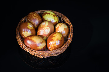 Traditionally dyed Easter eggs