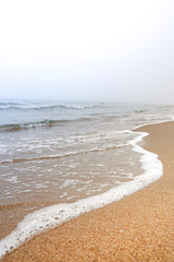 morning fog on the Mediterranean sea