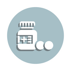 Medicine, medication badge icon. Simple glyph, flat vector of blood donation icons for ui and ux, website or mobile application