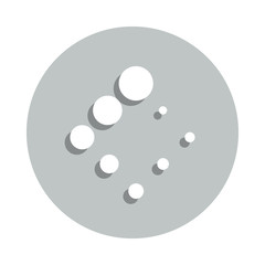 loading by points badge icon. Simple glyph, flat vector of Loader icons for ui and ux, website or mobile application