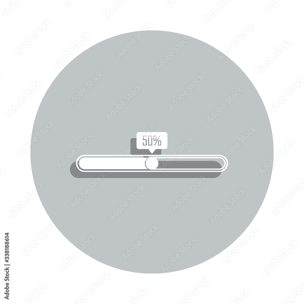 Poster loading bar percent badge icon. simple glyph, flat vector of loader icons for ui and ux, website or 