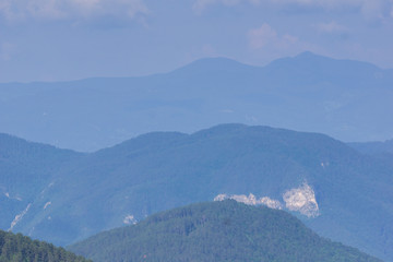 Obraz premium Panorama fron The Red Wall Peak at Rhodopes, Bulgaria