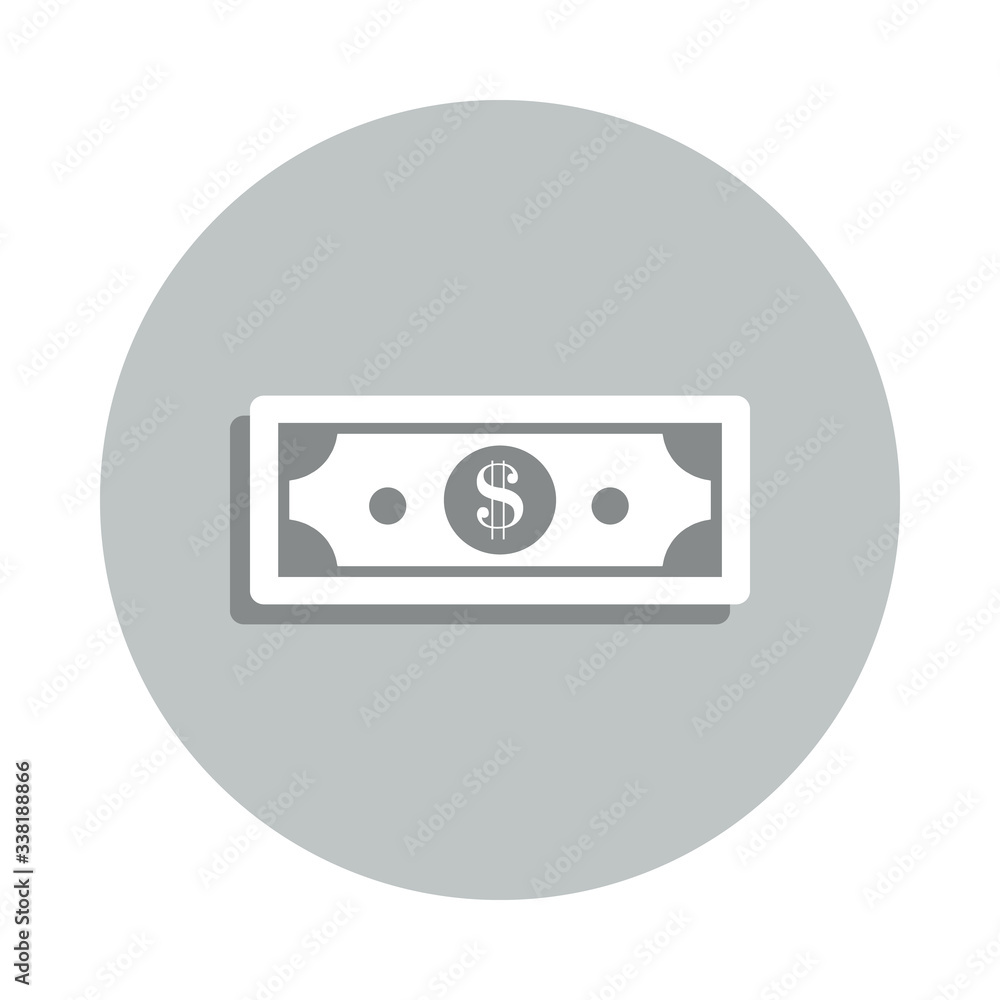 Poster dollar bill badge icon. simple glyph, flat vector of banking icons for ui and ux, website or mobile 