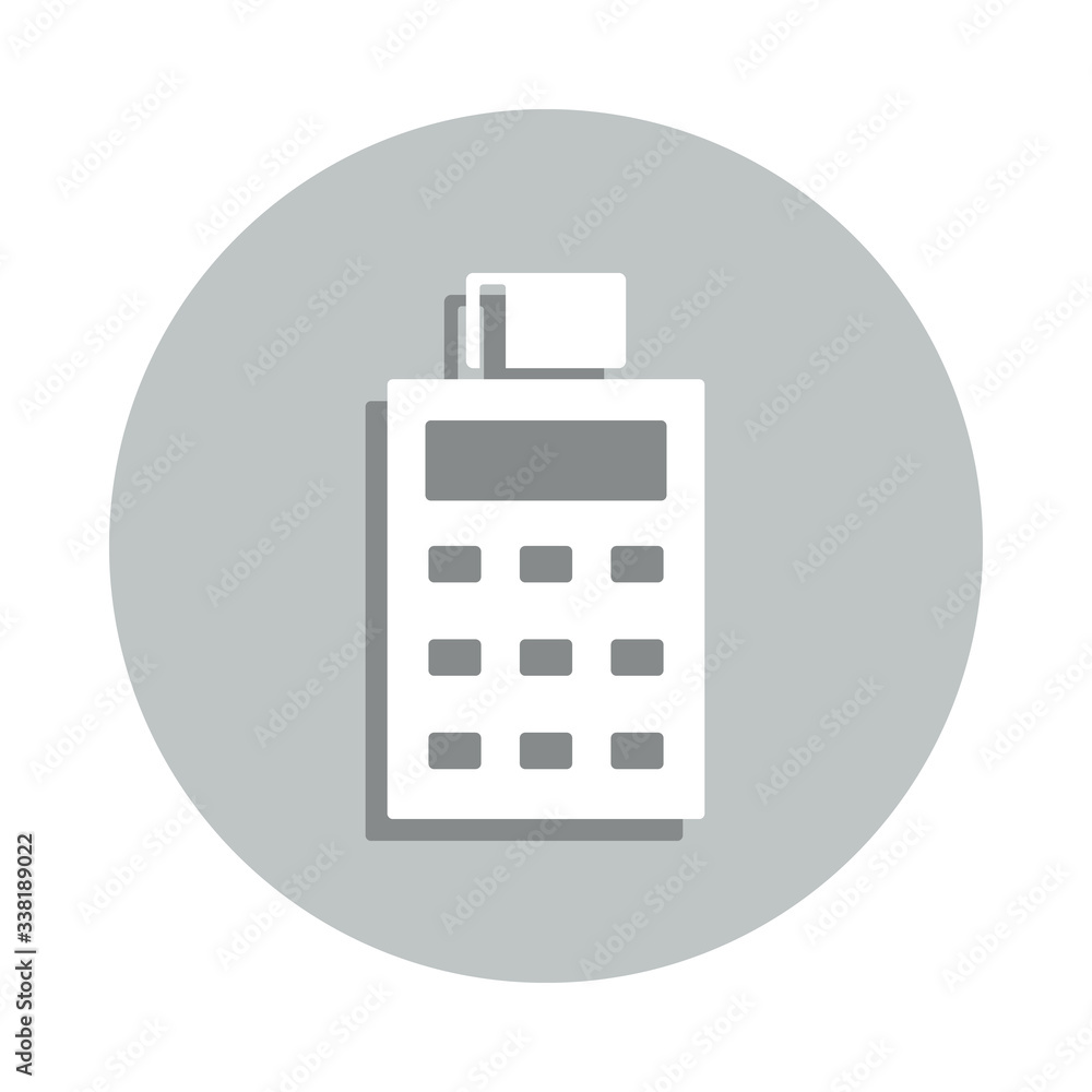 Poster pos terminal badge icon. simple glyph, flat vector of banking icons for ui and ux, website or mobile