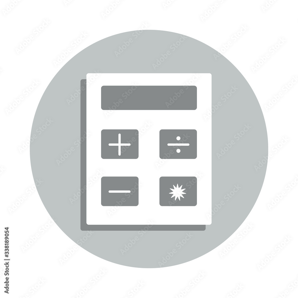 Poster calculator badge icon. simple glyph, flat vector of banking icons for ui and ux, website or mobile a