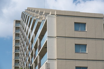 Tokyo,Japan-April 10, 2020: An apartment house in a residential area at the suburb of Tokyo, Japan

