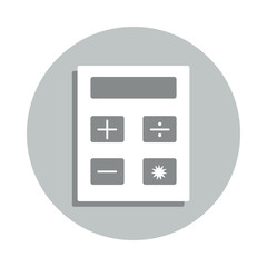 calculator badge icon. Simple glyph, flat vector of Banking icons for ui and ux, website or mobile application
