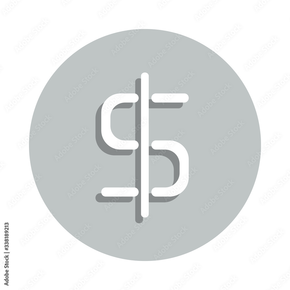 Poster dollar sign badge icon. simple glyph, flat vector of banking icons for ui and ux, website or mobile 