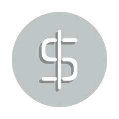 dollar sign badge icon. Simple glyph, flat vector of Banking icons for ui and ux, website or mobile application