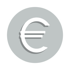 euro sign badge icon. Simple glyph, flat vector of Banking icons for ui and ux, website or mobile application