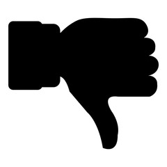 Thumb down icon. Simple illustration of thumb down vector icon for web design isolated on white background
