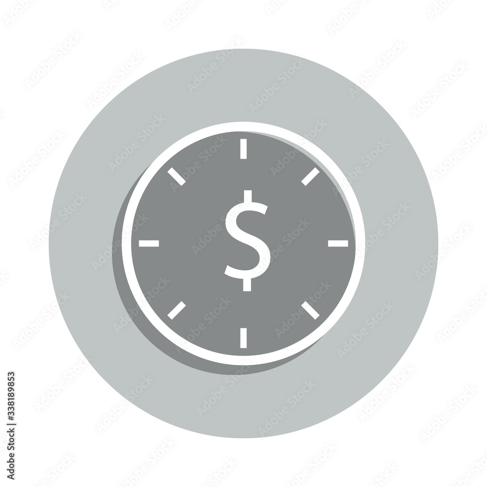 Poster time is money badge icon. simple glyph, flat vector of banking icons for ui and ux, website or mobil