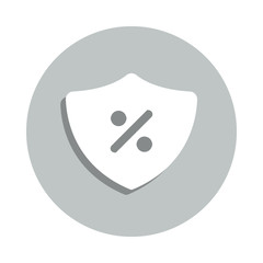 interest protection badge icon. Simple glyph, flat vector of Banking icons for ui and ux, website or mobile application