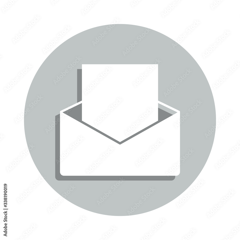 Poster the envelope badge icon. simple glyph, flat vector of web icons for ui and ux, website or mobile app
