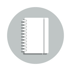 notebook badge icon. Simple glyph, flat vector of web icons for ui and ux, website or mobile application