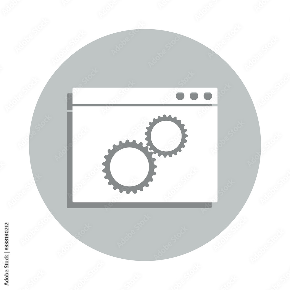 Aufkleber browser settings badge icon. simple glyph, flat vector of web icons for ui and ux, website or mobile