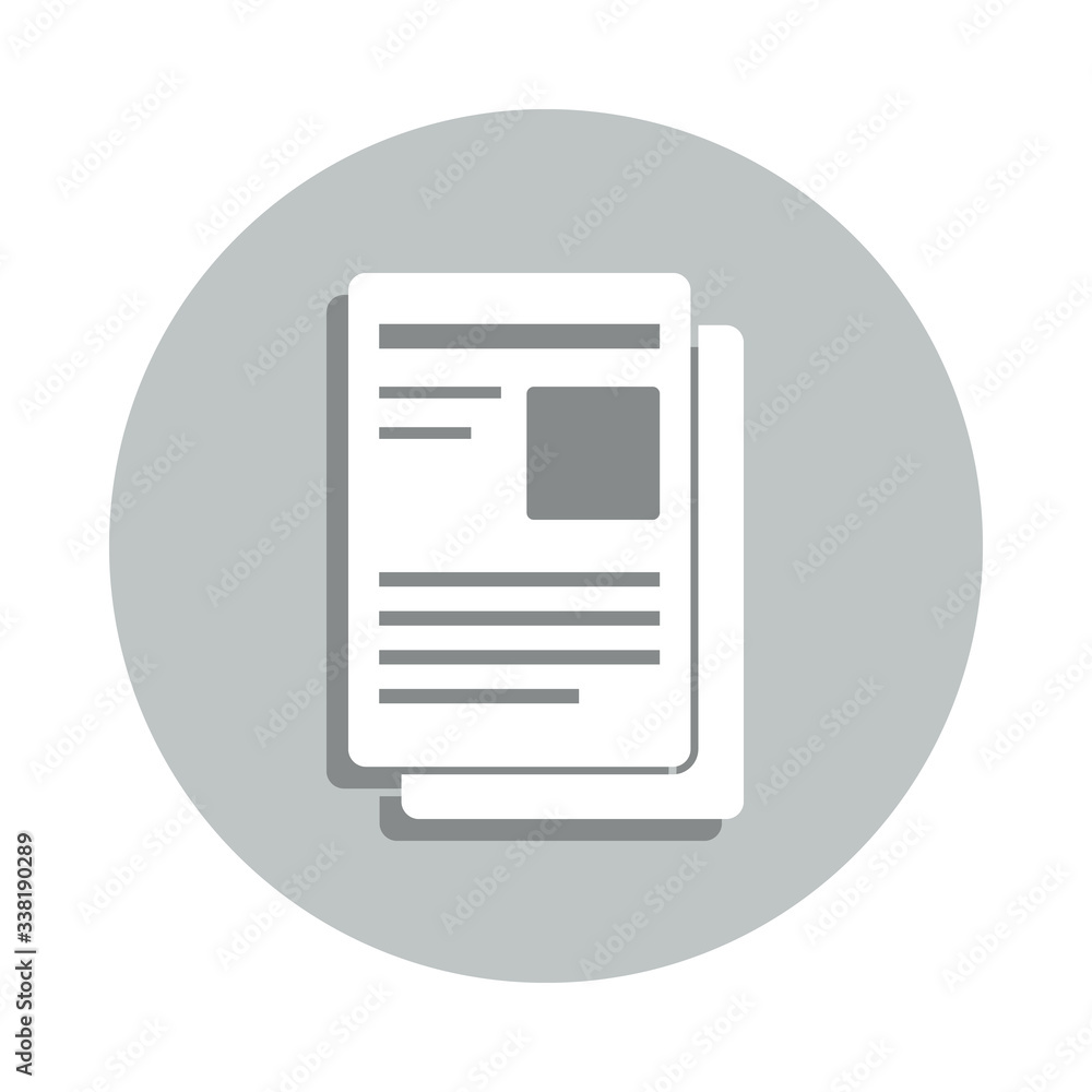 Poster documentation badge icon. simple glyph, flat vector of web icons for ui and ux, website or mobile ap