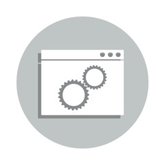 browser settings badge icon. Simple glyph, flat vector of web icons for ui and ux, website or mobile application