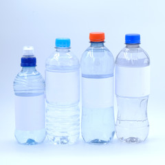Drinking water bottle isolated on white background