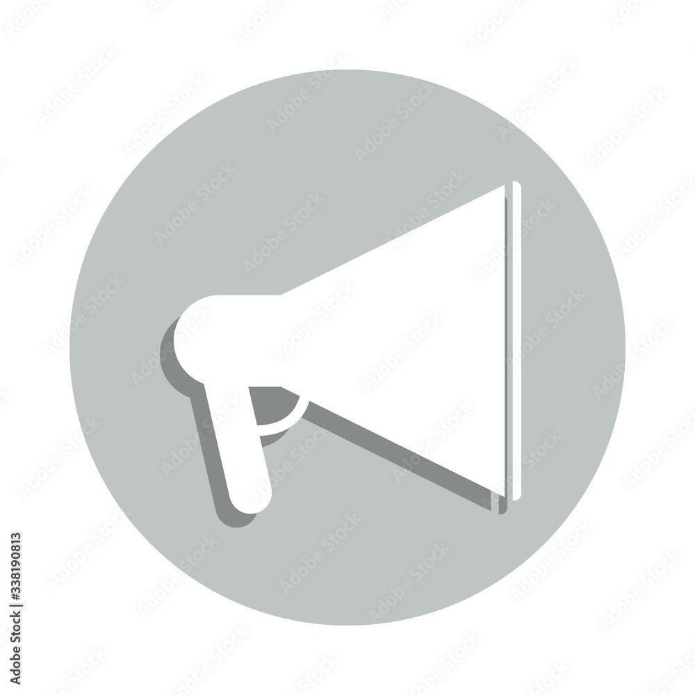 Poster megaphone badge icon. simple glyph, flat vector of web icons for ui and ux, website or mobile applic