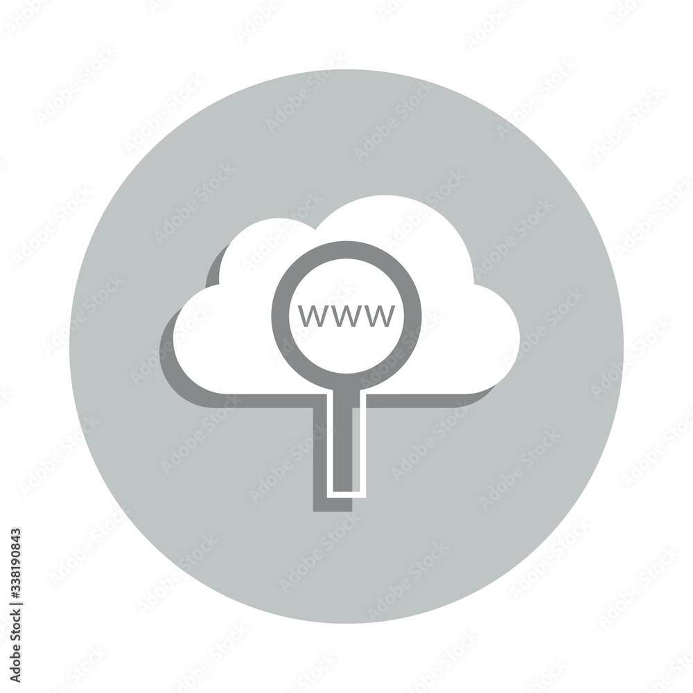 Poster internet cloud badge icon. Simple glyph, flat vector of web icons for ui and ux, website or mobile application