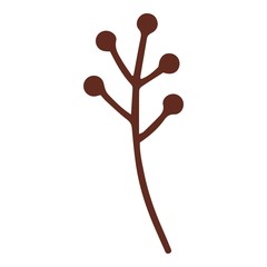 Wild tree branch icon. Hand drawn illustration of wild tree branch vector icon for web design