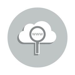 internet cloud badge icon. Simple glyph, flat vector of web icons for ui and ux, website or mobile application