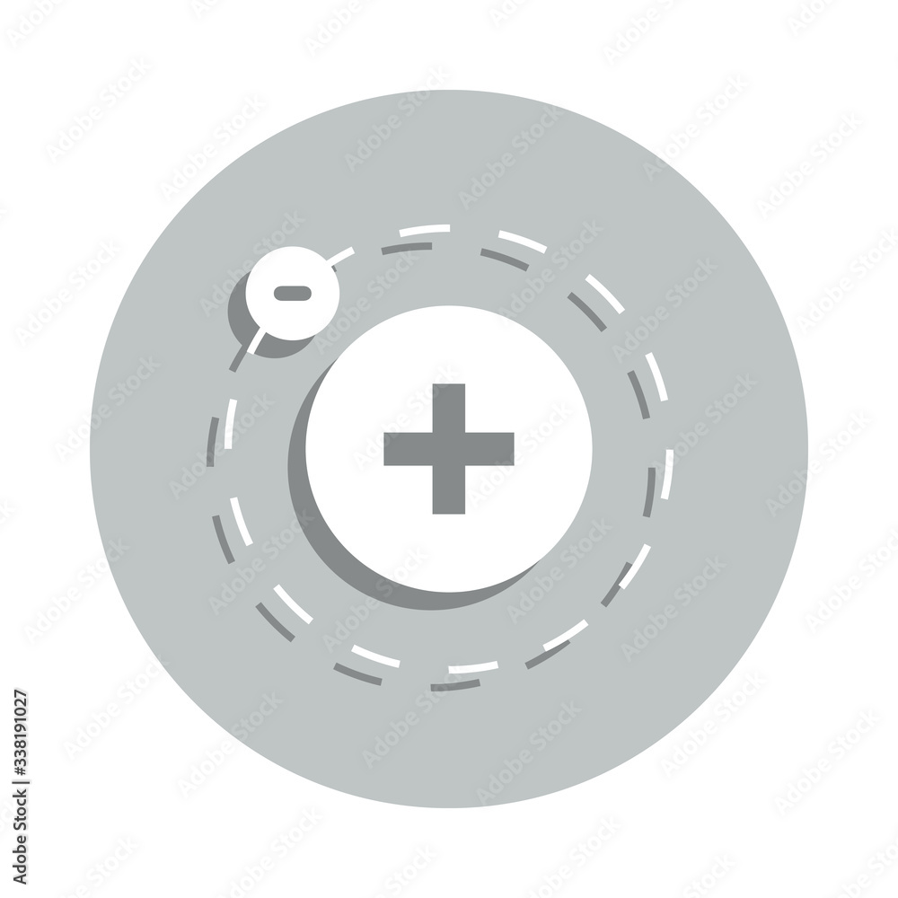Poster negative and positive poles badge icon. simple glyph, flat vector of web icons for ui and ux, websit