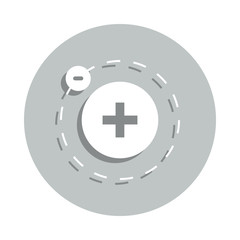 negative and positive poles badge icon. Simple glyph, flat vector of web icons for ui and ux, website or mobile application
