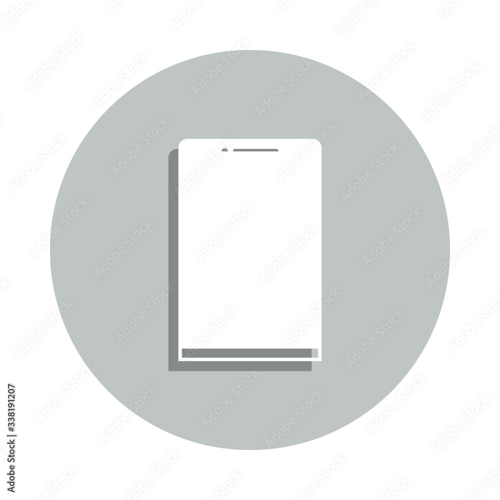 Poster notification in the phone badge icon. simple glyph, flat vector of web icons for ui and ux, website 