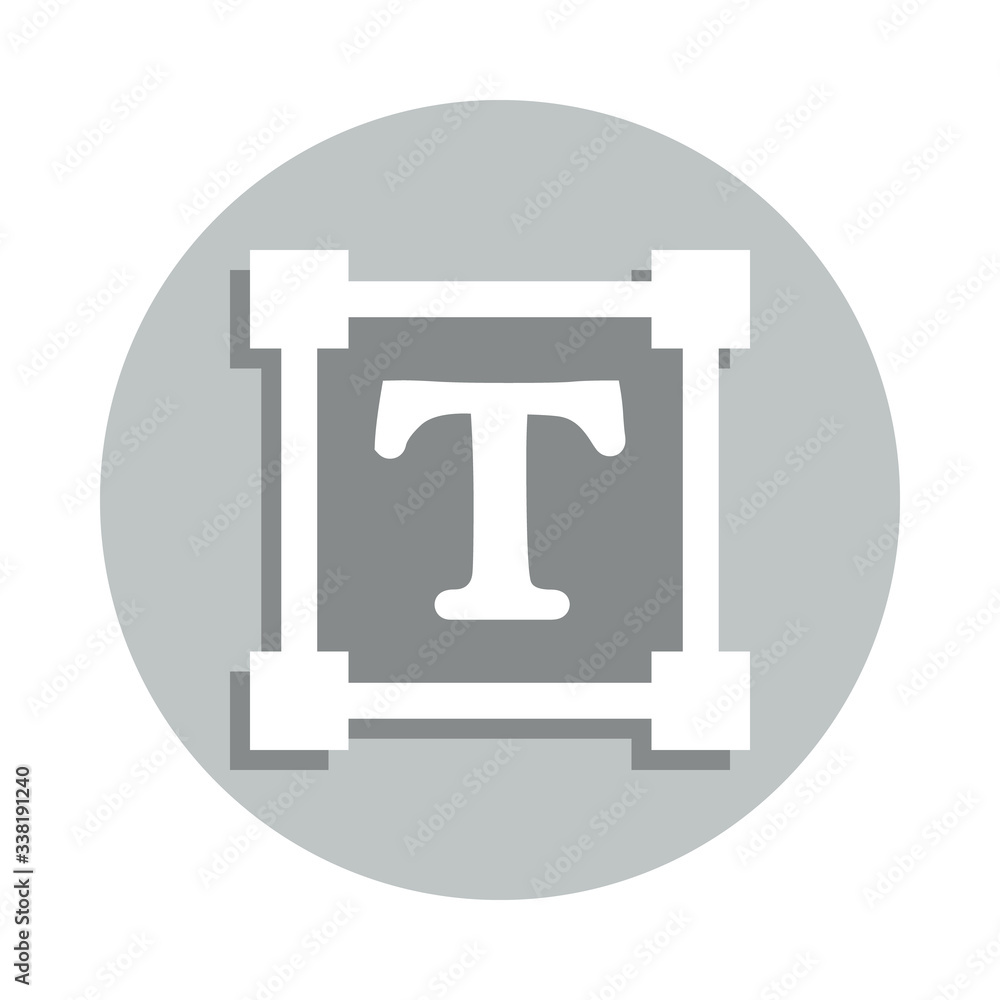 Poster editing text sign badge icon. simple glyph, flat vector of web icons for ui and ux, website or mobil
