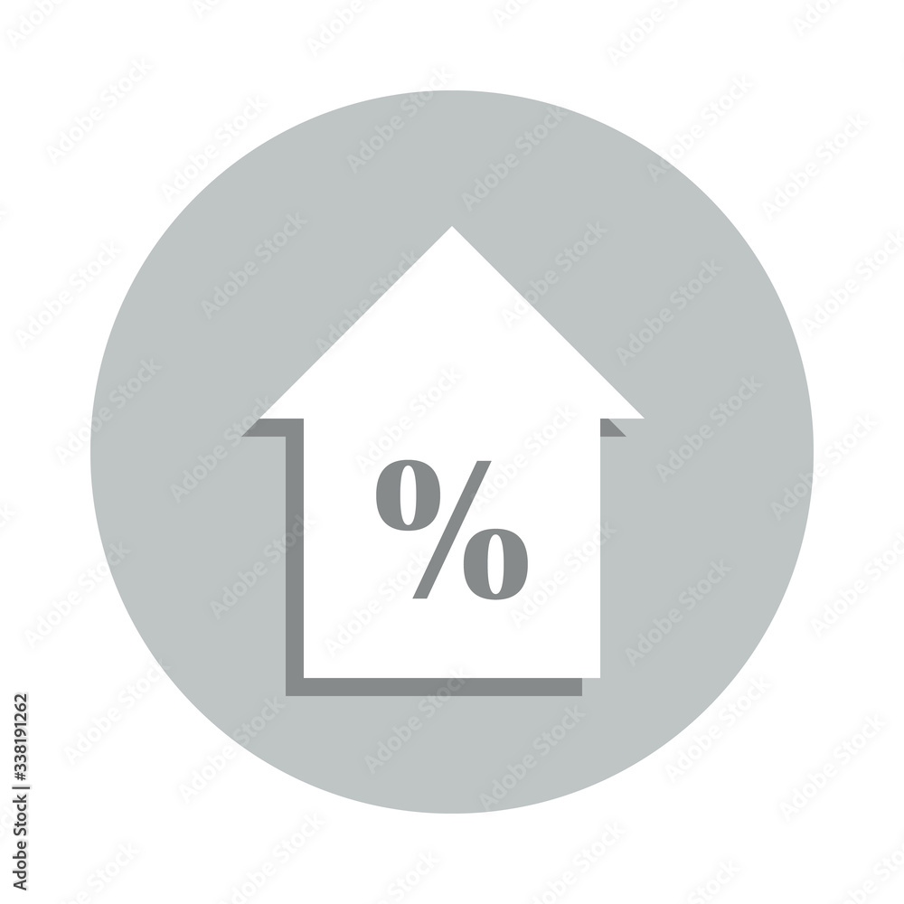 Poster mortgage badge icon. simple glyph, flat vector of web icons for ui and ux, website or mobile applica