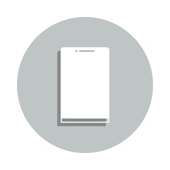 notification in the phone badge icon. Simple glyph, flat vector of web icons for ui and ux, website or mobile application