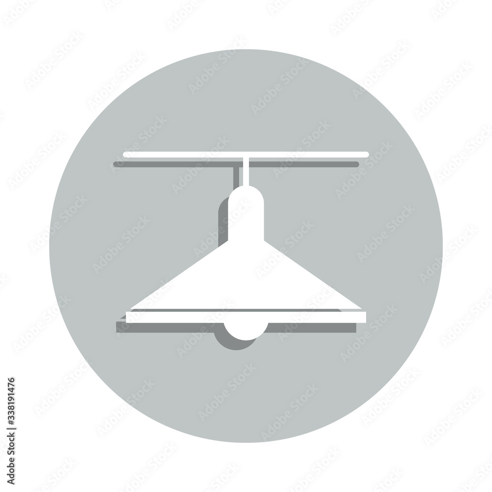 Poster chandelier badge icon. simple glyph, flat vector of web icons for ui and ux, website or mobile appli