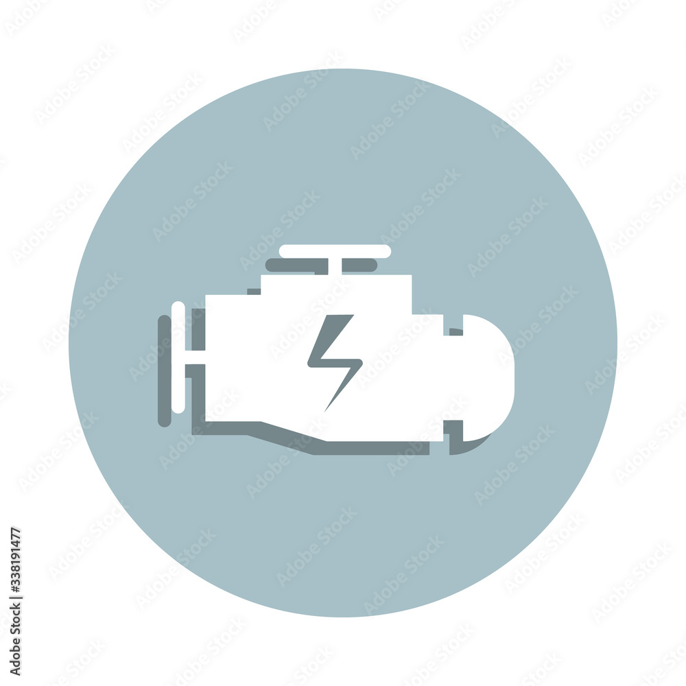 Poster battery badge icon. simple glyph, flat vector of energy icons for ui and ux, website or mobile appli
