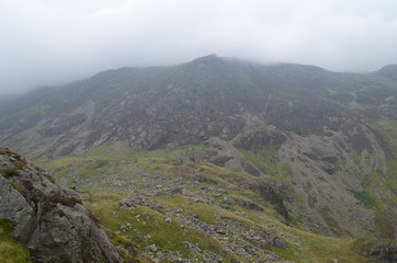 mountain landscape with clouds