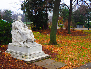 View of the Emil Jakob Schindler monument in Vienna, Austria