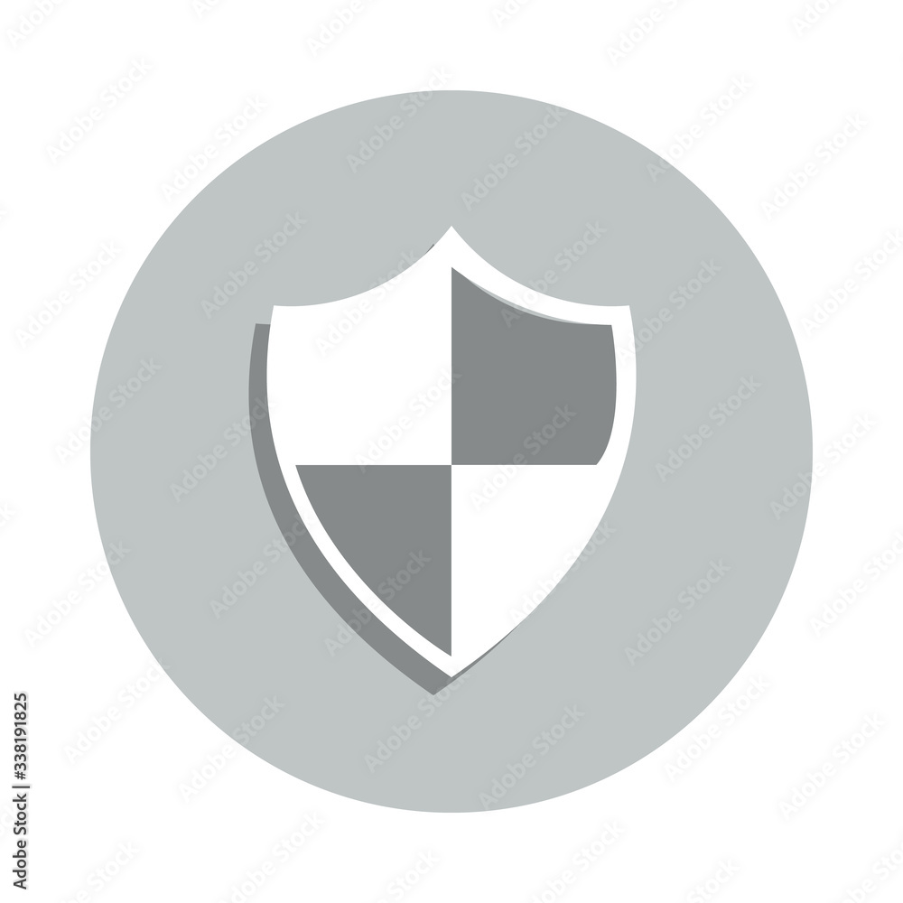 Poster protection shield badge icon. simple glyph, flat vector of web icons for ui and ux, website or mobil