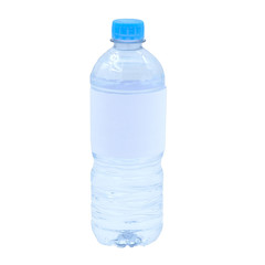 Naklejka premium Drinking water bottle isolated on white background