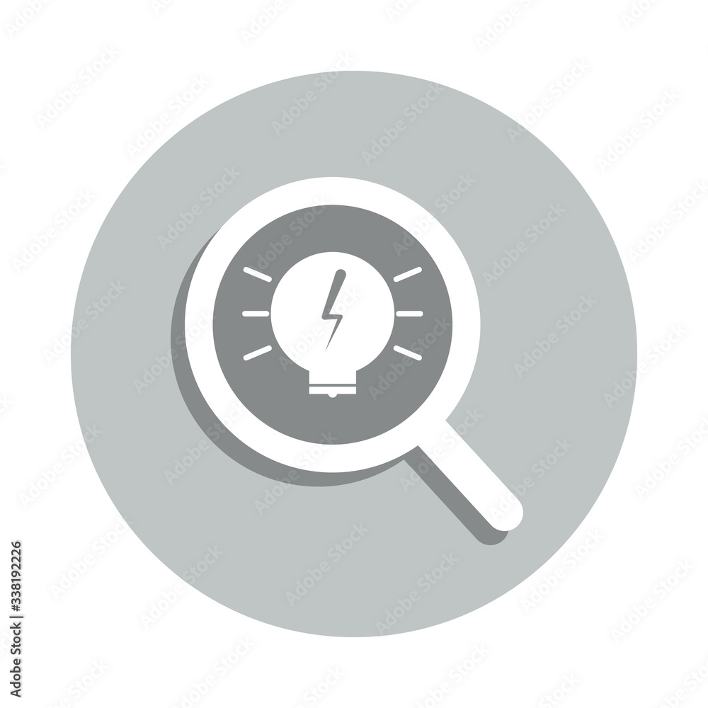 Poster search for ideas badge icon. simple glyph, flat vector of web icons for ui and ux, website or mobile