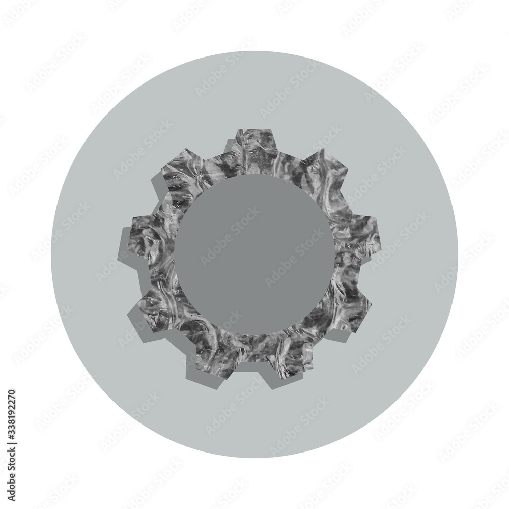 Poster gear badge icon. simple glyph, flat vector of web icons for ui and ux, website or mobile application