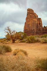 the scenic drive in the monument valley, usa