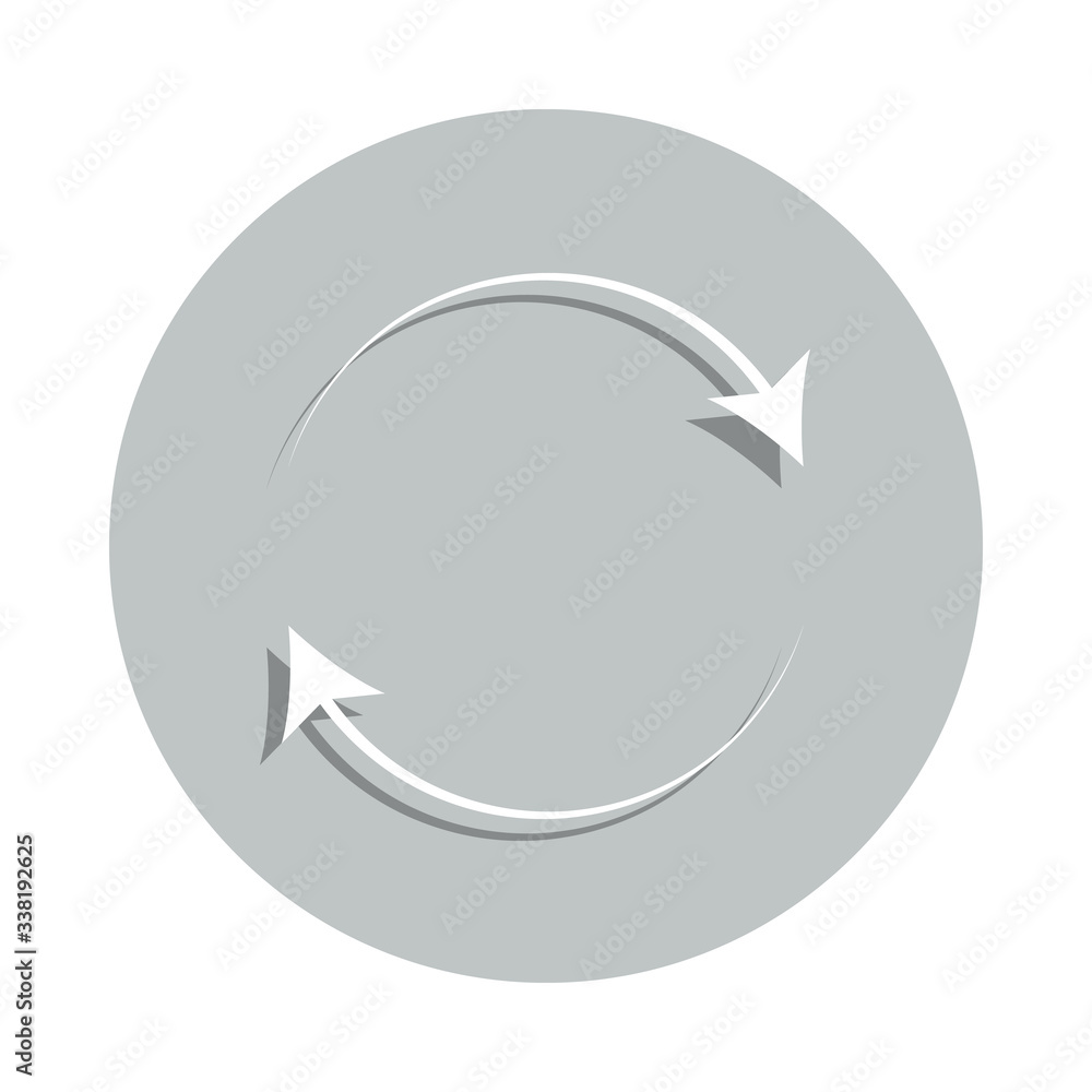 Poster refresh sign badge icon. simple glyph, flat vector of web icons for ui and ux, website or mobile app