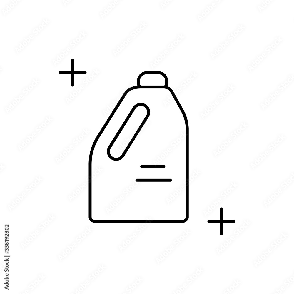 Poster detergent icon. simple line, outline vector elements of housework for ui and ux, website or mobile a