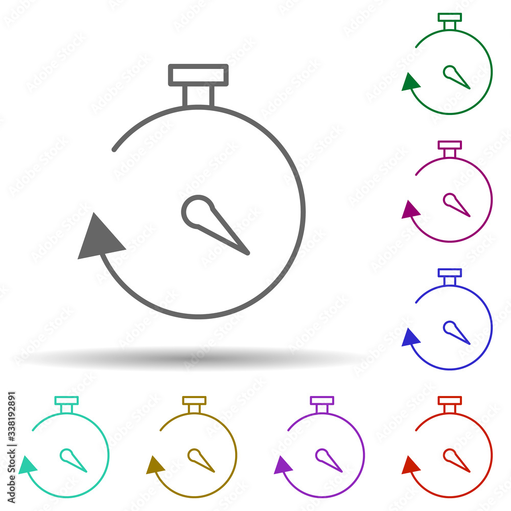 Poster delivery time multi color icon. simple thin line, outline vector of logistics icons for ui and ux, w