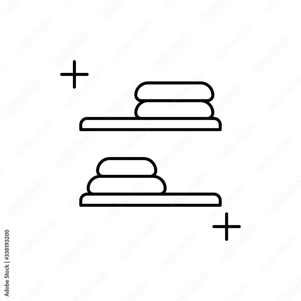 Poster laundry icon. simple line, outline vector elements of housework for ui and ux, website or mobile app